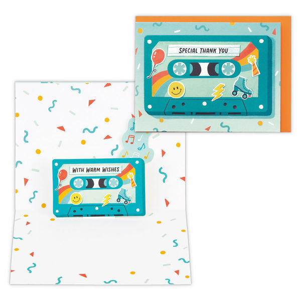 日本ホールマーク サンキュー グリーティングカード 立体US・カセットテープ 830304 1セット(6枚)（直送品）