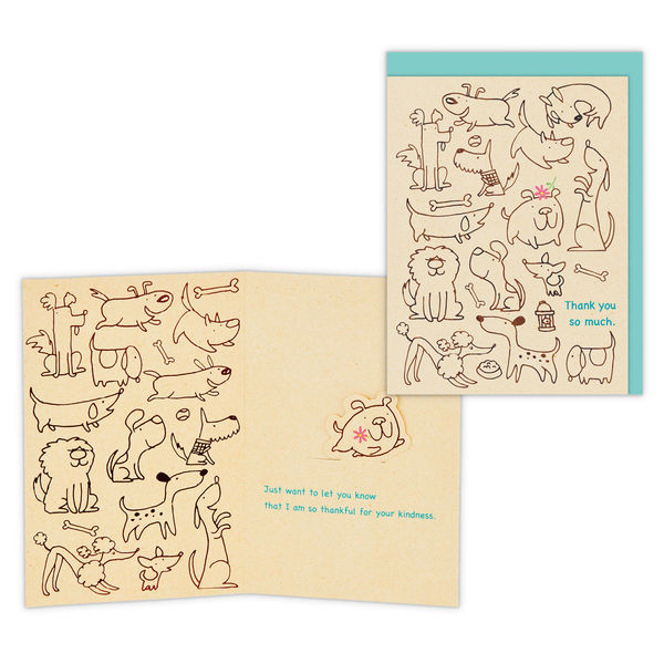 日本ホールマーク サンキュー グリーティングカード 立体US・犬いっぱい 830311 1セット(6枚)（直送品）