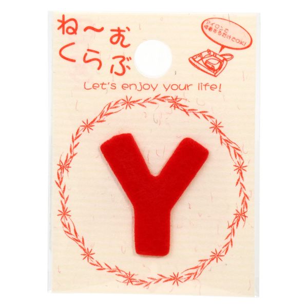 清原 ワッペン アルファベット 赤 Y MNC002R_Y 1セット(72袋)（直送品）