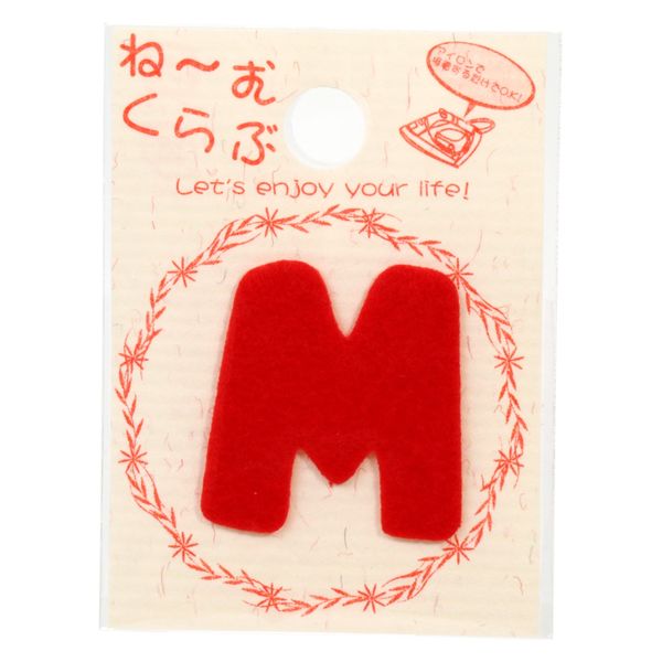 清原 ワッペン アルファベット 赤 M MNC002R_M 1セット(72袋)（直送品）