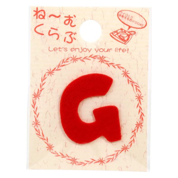 清原 ワッペン アルファベット 赤 G MNC002R_G 1セット(72袋)（直送品）