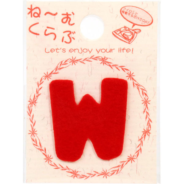 清原 ワッペン アルファベット 赤 W MNC002R_W 1セット(72袋)（直送品）