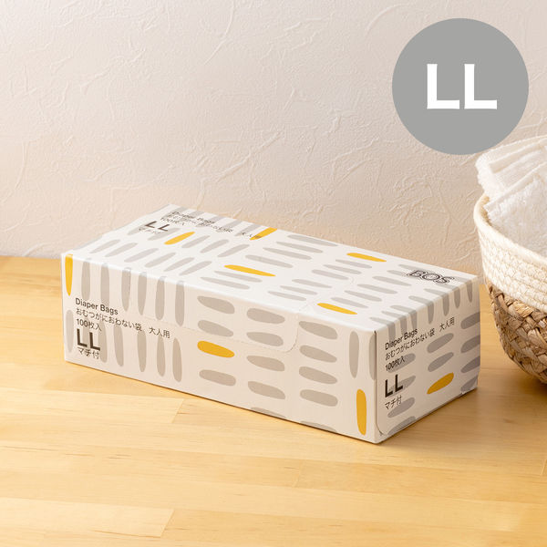 防臭袋/おむつが臭わない袋】クリロン化成 防臭袋BOS 介護用LL 1箱 