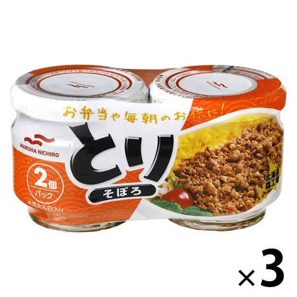 マルハニチロ とりそぼろ（50g×2個）3パック 瓶詰 - アスクル