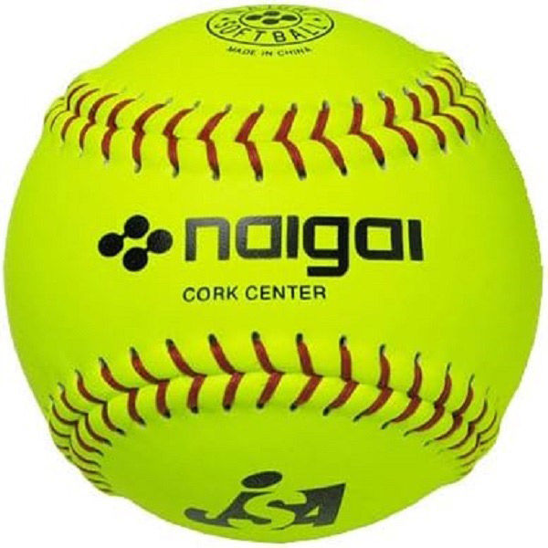 人気のクリスマスアイテムがいっぱい！ ソフトボール NAIGAI(ナイガイ) 検定球 S3KAY イエロー 革製 3号 その他