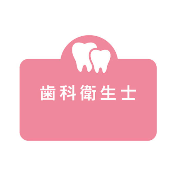 フィード ラベル名札 ツース 歯科用ネームプレート 歯科衛生士/ピンク 6841415 1枚（直送品）