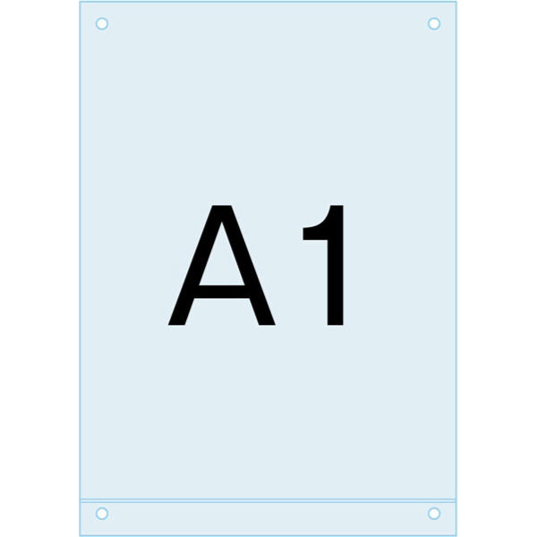 常磐精工　ポスター用スタンド看板マグネジ-アンダーバー付アクリル板A1　PSMNAC-A1　１台（直送品）