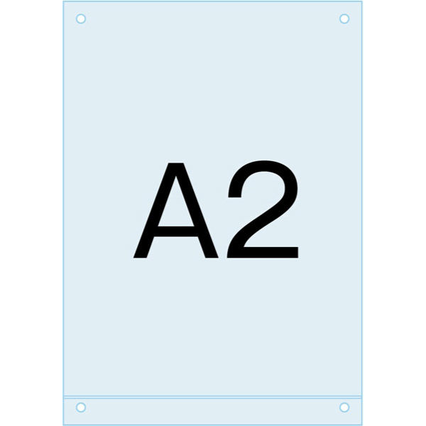 常磐精工　ポスター用スタンド看板マグネジ-アンダーバー付アクリル板A2　PSMNAC-A2　１台（直送品）