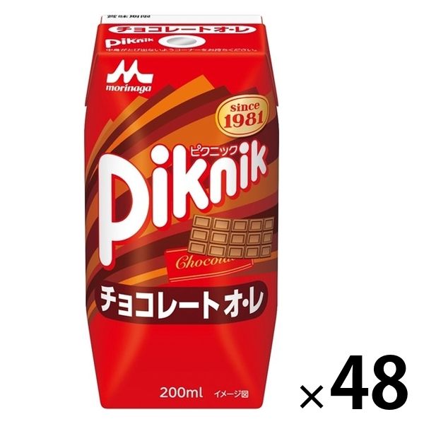 森永乳業 ピクニック チョコレートオ・レ 200ml 1セット（48本