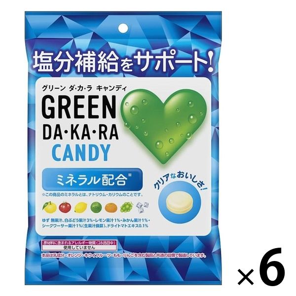 GREEN DA・KA・RAキャンディ（袋） 1セット（1個×6） ロッテ 飴 あめ