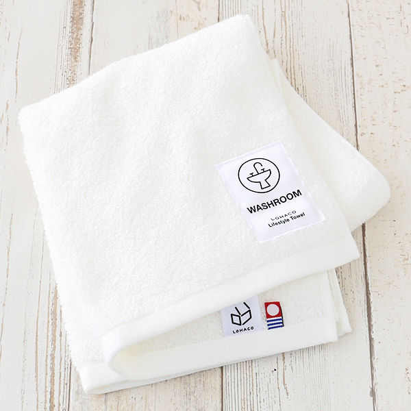 今治タオル フェイスタオル ロハコ限定 LOHACO lifestyle towel ホワイト（白） 洗面所 約34cm×75cm 1枚  オリジナル