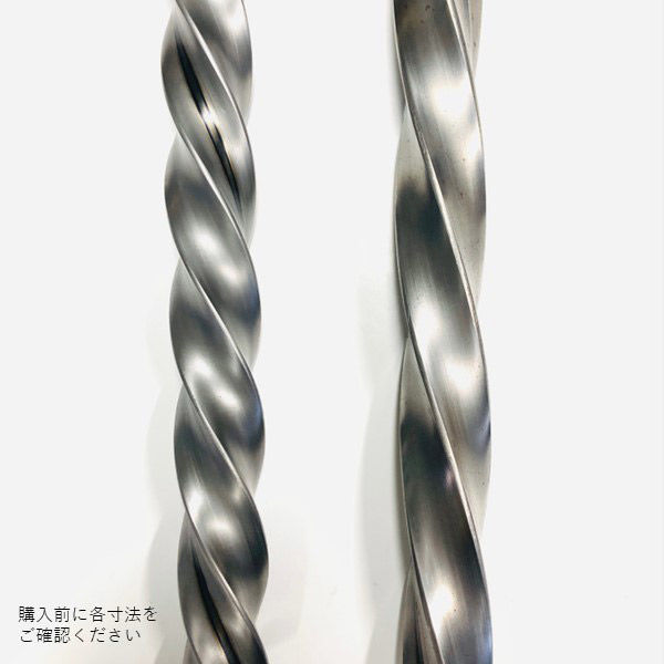 スチールミガキ角パイプ 16×16×1.6×1000mm(標準 右)スパイラル