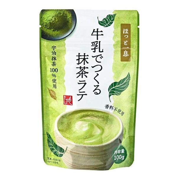 もへじ 牛乳でつくる抹茶ラテ 1袋（100g） - アスクル