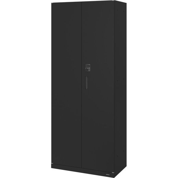 オカムラ ジャスタス収納 両開き（ダイヤル錠） 5段 本体（下置き） 幅750×奥行400×高さ1850mm ブラック 1台 オリジナル