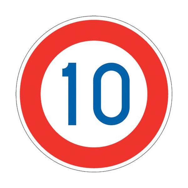ユニット 道路用標識 最高速度(10) 395-3710 1枚 105-8480（直送品）