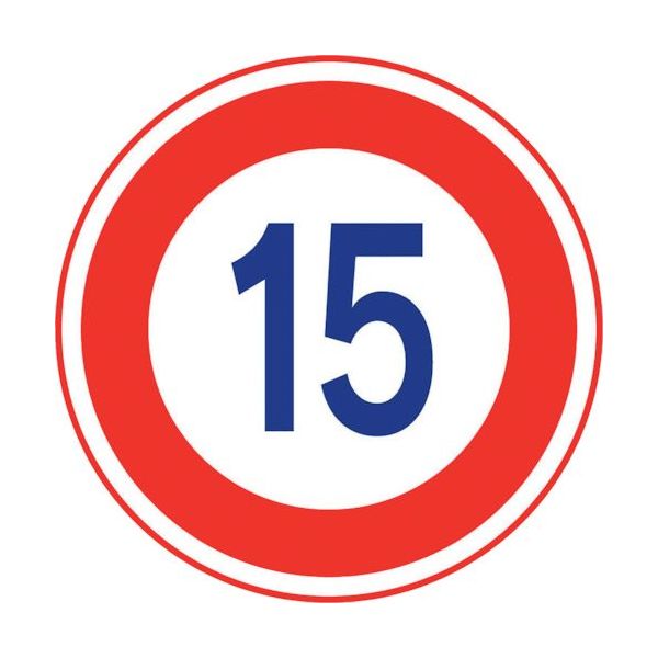 ユニット 道路用標識 最高速度(15) 395-3715A 1枚 106-6442（直送品）