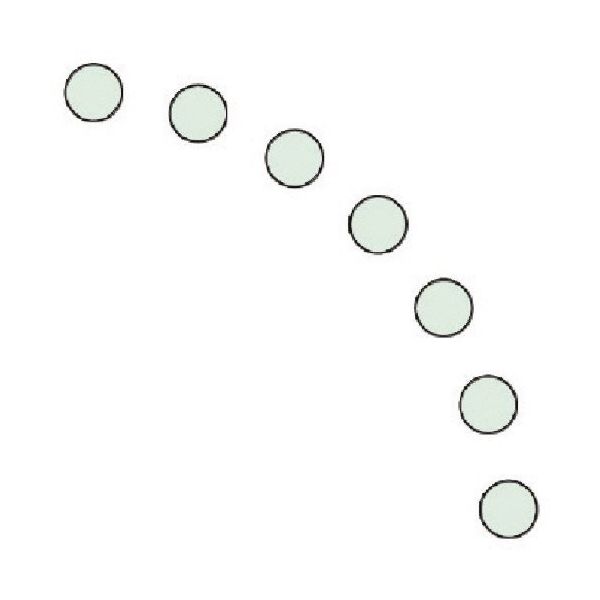 ユニット ドア開閉表示ステッカー 丸型 蓄光・PPステッカー・50幅Ф 819-65 1組(7枚) 742-8090（直送品）