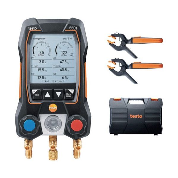 テストー TESTO デジタルマニホールド 550s セット 0564 5502 55 1セット 253-4985（直送品）