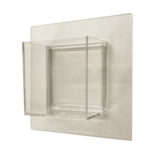 DAIDОHANT 粘着収納ボックス クリア128×128×50MM 1個入 耐荷重約1kg 10177822 1パック(1個)（直送品）