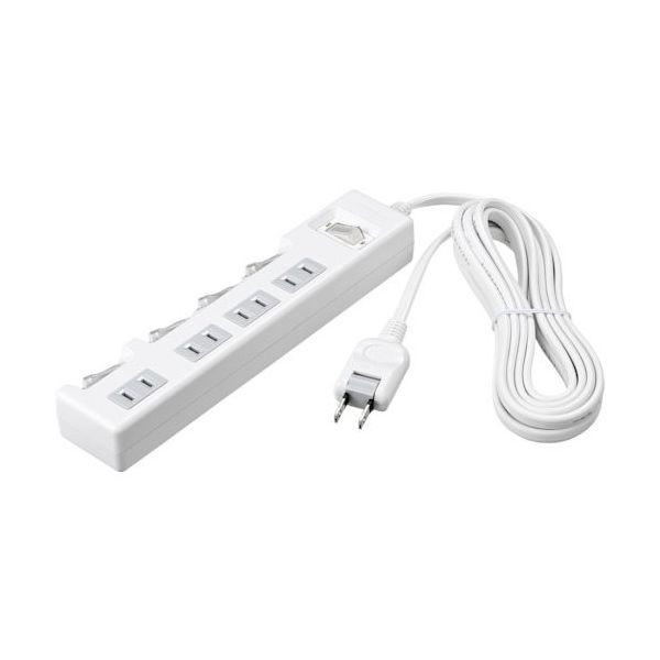 バッファロー 2ピン式電源タップ 集中&個別スイッチ/4個口/3.0m ホワイト BTWSWJT2430WH 1個 452-6638（直送品）