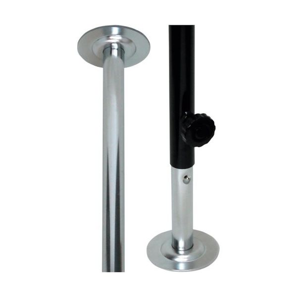 和気産業 WAKI 伸縮ポール 大 EMP052 2050ー2650 クロ 1本 333-5175（直送品）