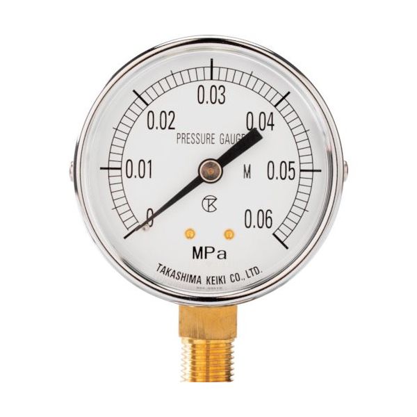 高島計器 高島 一般蒸気用圧力計(A枠立型・φ60~2.5MPa R1/4 AT AM 60X2.5MPa 1個 531-8293（直送品）