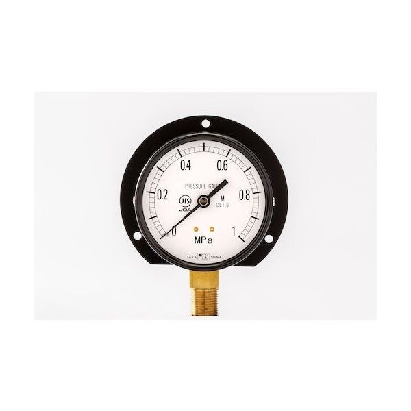 高島計器 高島 一般蒸気用真空計(B枠立型・φ75)圧力レンジ0.0~ー0.1MPa G3/8 102390140 1個 552-6585（直送品）