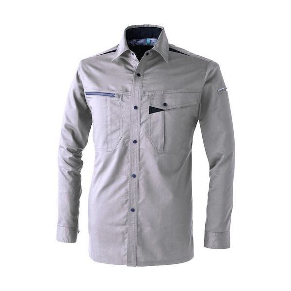 CUC CHUSAN T/Cストレッチシャツ シルバー 4L 351011-26-4L 1着 572-6455（直送品）