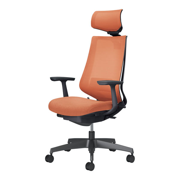 【組立設置込】コクヨ デュオラ２ メッシュ ヘッドレスト T型肘 黒脚 ランバー付 Nキャスタ C08-B312MW-B0T0T1 1脚（直送品）