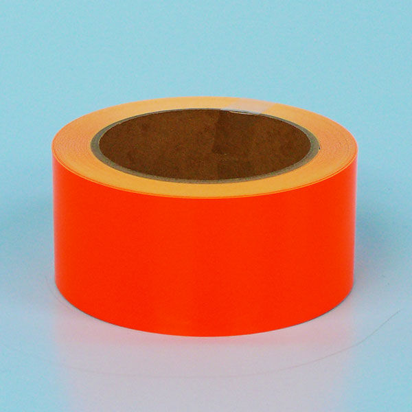 つくし工房 蛍光テープ オレンジ 50mm幅X10m TP-81J 1セット(2巻