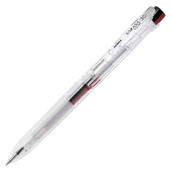 ゼブラ 3色ボールペン サラサクリップ3C 0.5mm 透明 J3J5-C 1本