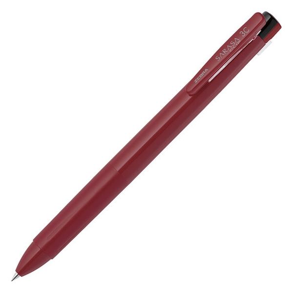 ゼブラ 3色ボールペン サラサクリップ3C 0.4mm 赤 J3JS5-R 1本