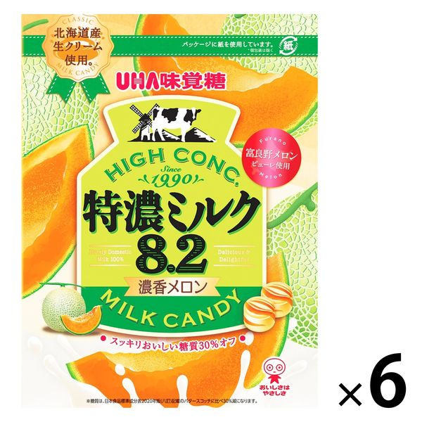 特濃 ミルク 8.2 濃香メロン 6袋 UHA味覚糖 飴 キャンディ 個包装