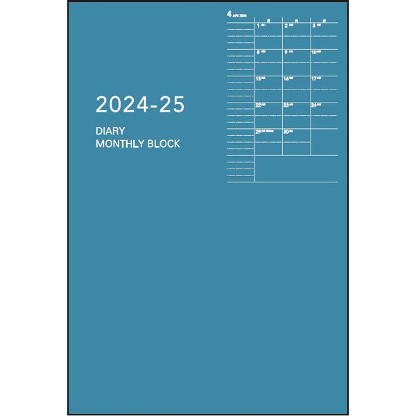 ダイゴー 【2024年4月版】ノートタイプ B6 月間 月曜始まり ブルー E9326 1セット(3冊)（直送品）