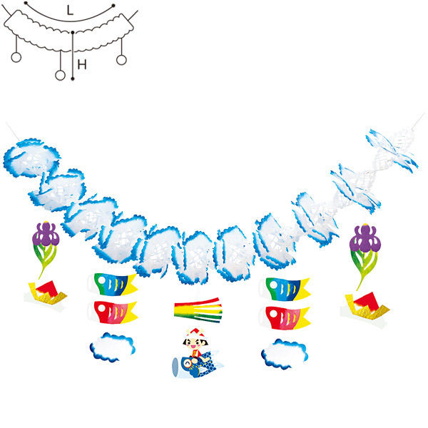 アルファ 大空こいのぼりガーランド TA1-1202 1本（直送品）