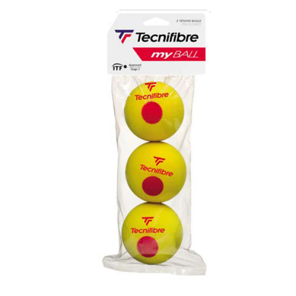 Tecnifibre（テクニファイバー） 硬式テニス 練習用ボール 子供用 P+S スポンジ 63BALMOUSS 1セット(3球入×12)（直送品）