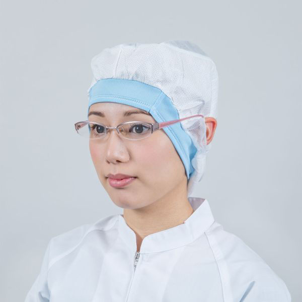 日本フィットフード 不織布キャップ フィットインナー FHI-715B ブルー L 00678502 1ケース(200個(1個×200))（直送品）