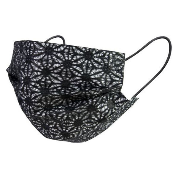 つばさ サージカルマスク 晴小町 和紙サージカルマスク 麻の葉 黒色 1000-0026-00 1ケース(2000個(10個×200))（直送品）