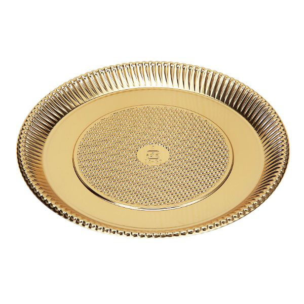 石渡 ケーキ箱 デコ箱用トレー マルデコトレー ゴールド4.5号 130201 1ケース(100個)（直送品）