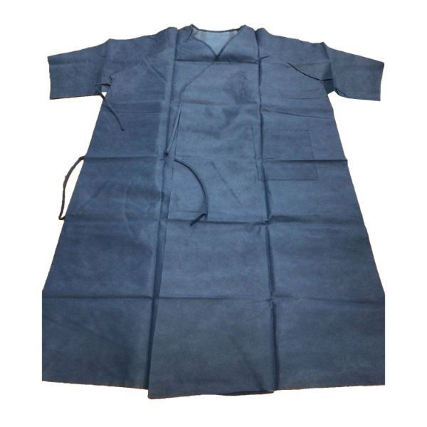 東京メディカル ディスポ白衣 ディスポ 患者着 ロングタイプ 紺 KG-501 1550272 1ケース(100個(1個×100))（直送品）