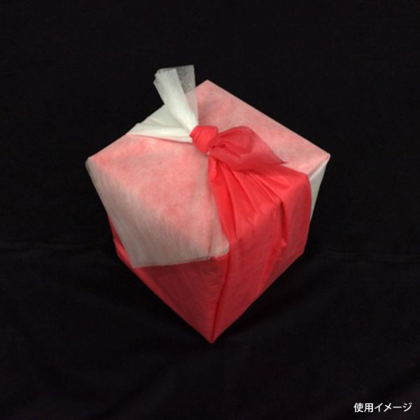 東京メディカル 不織布 風呂敷 トマト×白 75×75cm 1602179 1ケース(500個(50個×10))（直送品）