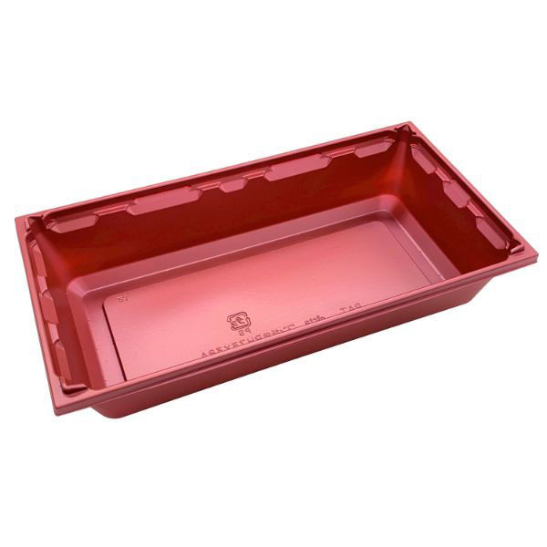 アクタ 弁当容器 ワン折重 PH73×38A 赤 底 2000022299 1ケース(400個(50個×8))（直送品）