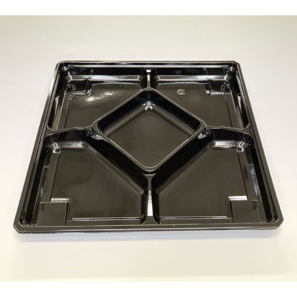 アクタ 折箱 ワン折90×90G ブラック 底 200入(1P25) 2000022391 1ケース(200個(25個×8))（直送品）