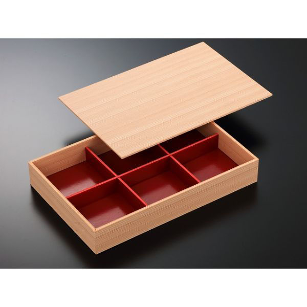 中央化学 折箱 夢御膳 紙ヒノキ 6色 共蓋付 352997 1ケース(80個(10個×8))（直送品）