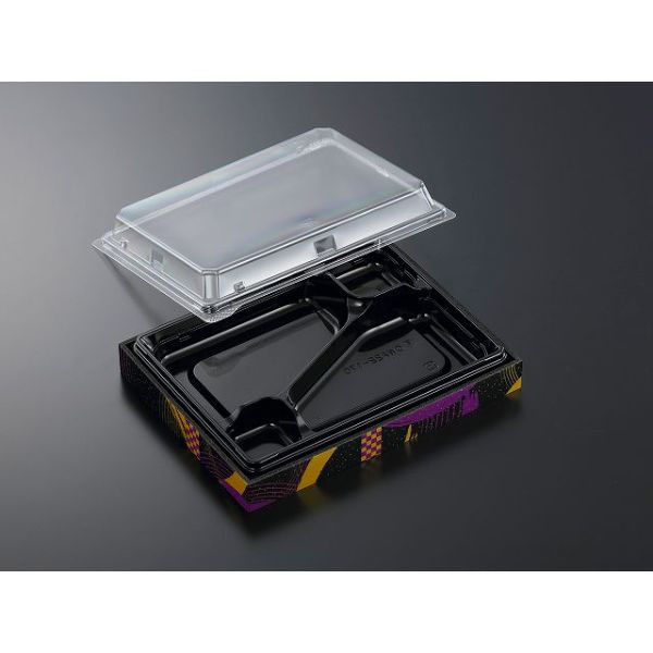 中央化学 折箱 CWA 22-17C 黒-紫円 (ボ) 964650 1ケース(220個(20個×（直送品）