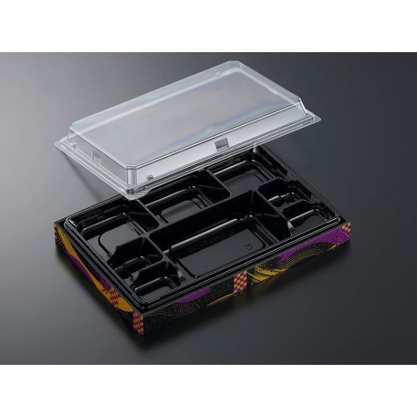 中央化学 折箱 CWA 27-17S 黒-紫円 (ボ) 976597 1ケース(160個(20個×（直送品）