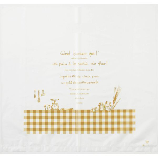 福重 持ち帰り袋 フランセベール小判抜手提袋 大 半透明 KT-3 1ケース(1000個(100個×10))（直送品）