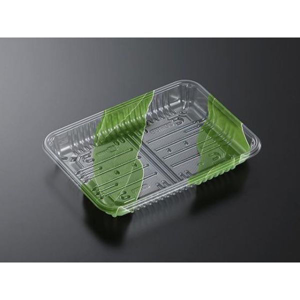 中央化学 透明トレー CSR・N20-15E O 笹流し 161950 1袋(100個)（直送品）