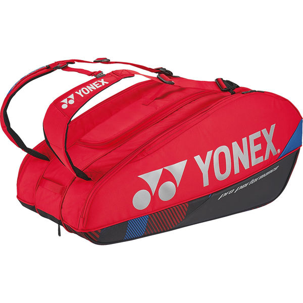 Yonex（ヨネックス） テニス ラケットバッグ9 (テニス9本用) スカーレット BAG2402N 1個（直送品） - アスクル