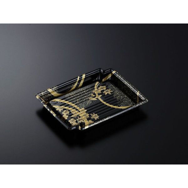 中央化学 刺身容器 CF かく鉢 20-16 松月BK-BK 身 289496 1袋(50個)（直送品）